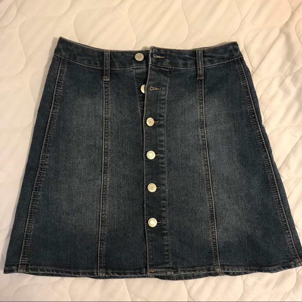 Denim Button Up Skirt